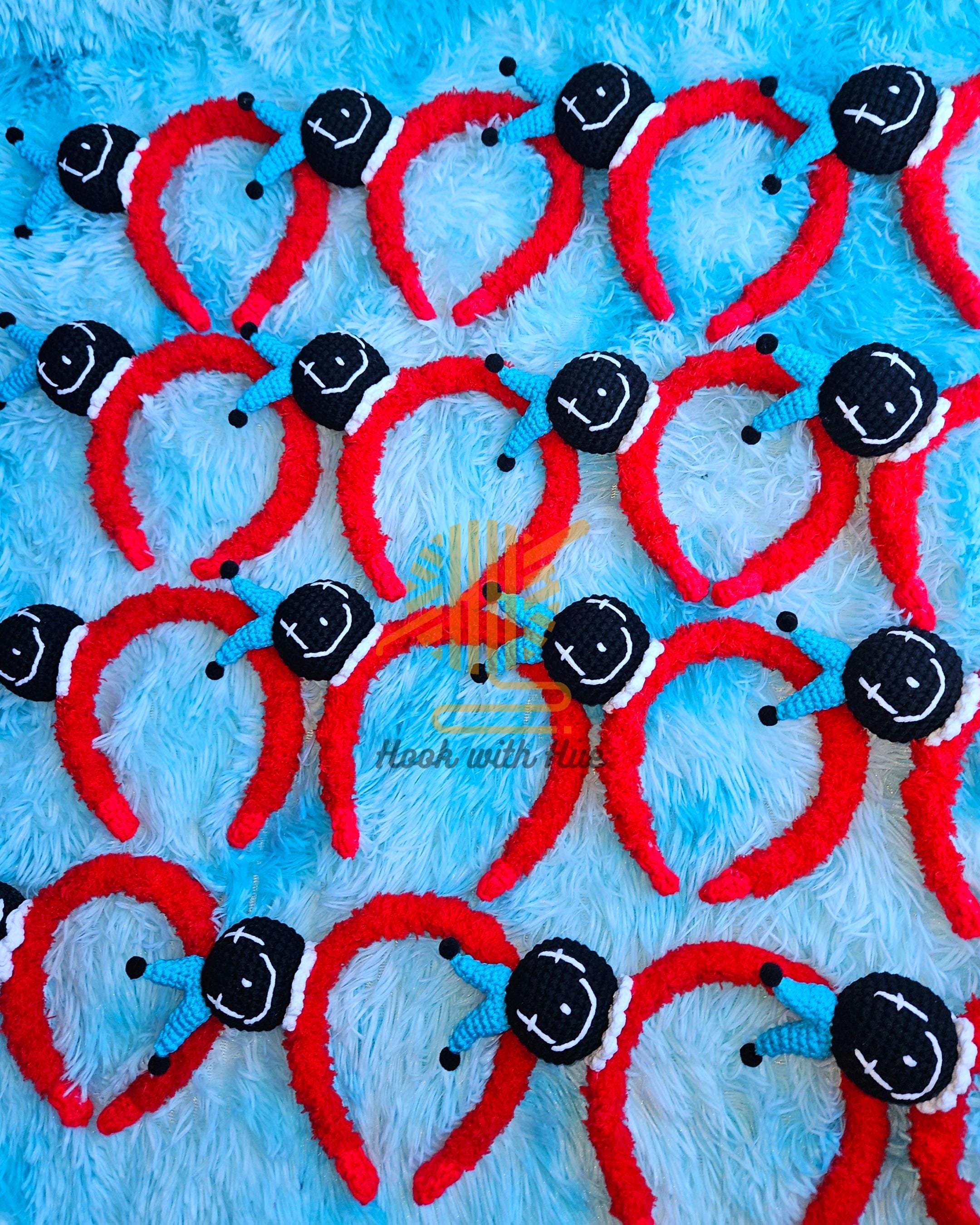 J-hope Jack in the Box Crochet Set: Beanie, Headband & Lightstick