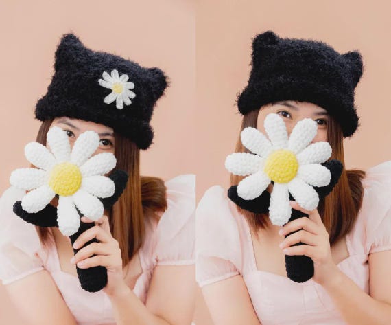 G-Dragon風かぎ針編みビーニー：手作りK-POPファンギフト - Etsy 日本