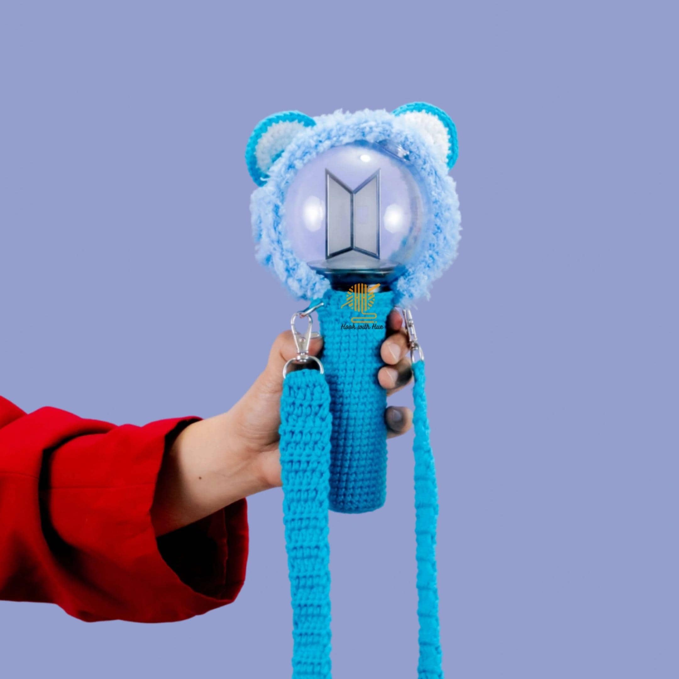 BT21 Armybomb Crochet Bag and Cover: Handmade Lightstick Accessory