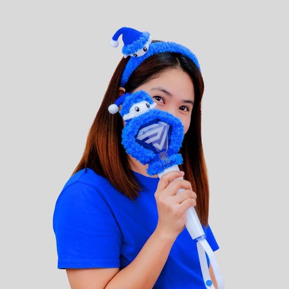 SUPER JUNIOR ヒチョル ファンライトケープ Super Junior Lightstick Crochet Cover: ELF Sapphire Blue K-pop