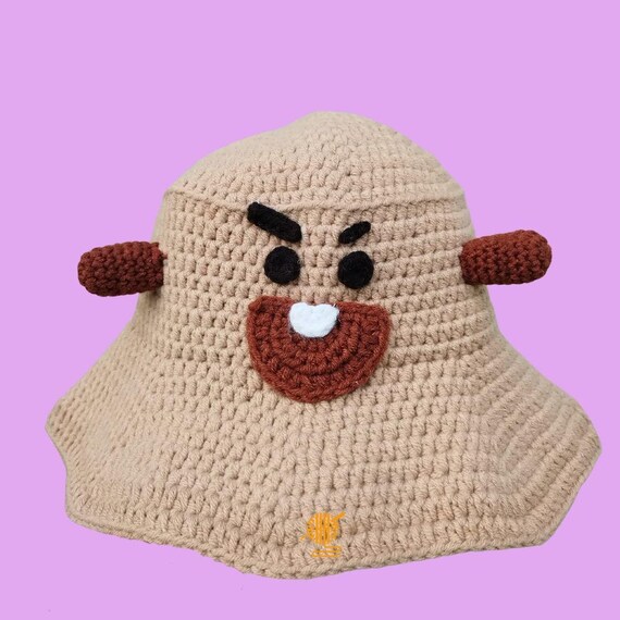 Crochet Bucket Hat Pattern BT21 Shooky : Adult Size (PDF Pattern