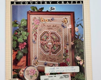 Cross Stitch & Country Craft-Sep/Oct 1989-Vol V No 1- Patterns Instructions DIY