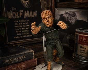 Creepy Vintage Universal Studios Wolfman Rubber Horror Figure Classic Monster