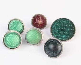 Vintage Gulotta Reflectors Lot – Green Red Blue – Bike Motorcycle Mudflap