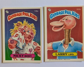 ガーベージ・ペイル・キッズ・セット – ニッキー・ヒッキー＆ラリー・リップス – 「ホット・リップス」GPKバンドル