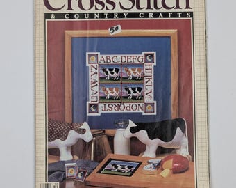 Cross Stitch & Country Craft-Sep/Oct 1988-Vol 1V No 1- Patterns Instructions DIY