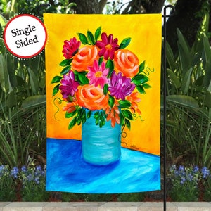 Sunny Bouquet Garden Flag, Garden Decor,Housewarming Gift, Yellow, Wall art, Unique Gift, Farmhouse Gifts, Seasonal Decor, SINGLE-SIDED FLAG