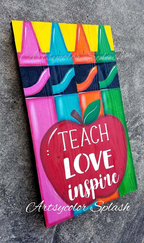 Teacher Classroom wall decor Back to school wood sign Wood Etsy