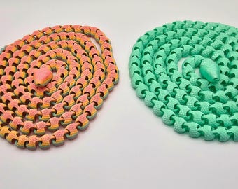 5ft Flexi Snake — 3D Printed Articulated Fidget & Sensory Toy, Desk Decor