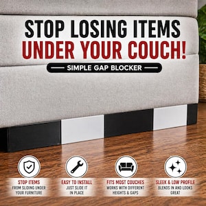 Under Couch Blockers – Furniture Gap Guard for Toys & Pets, 3D Printed (3″–6″)