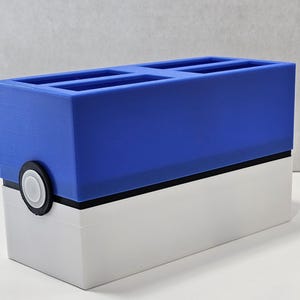 Boîte de rangement pour cartes Pokémon imprimée en 3D | Coffre de pont TCG | Organiseur de cartes à collectionner personnalisé