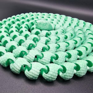 5ft Articulated Flexi Snake Fidget Toy: 3D Printed Silk PLA