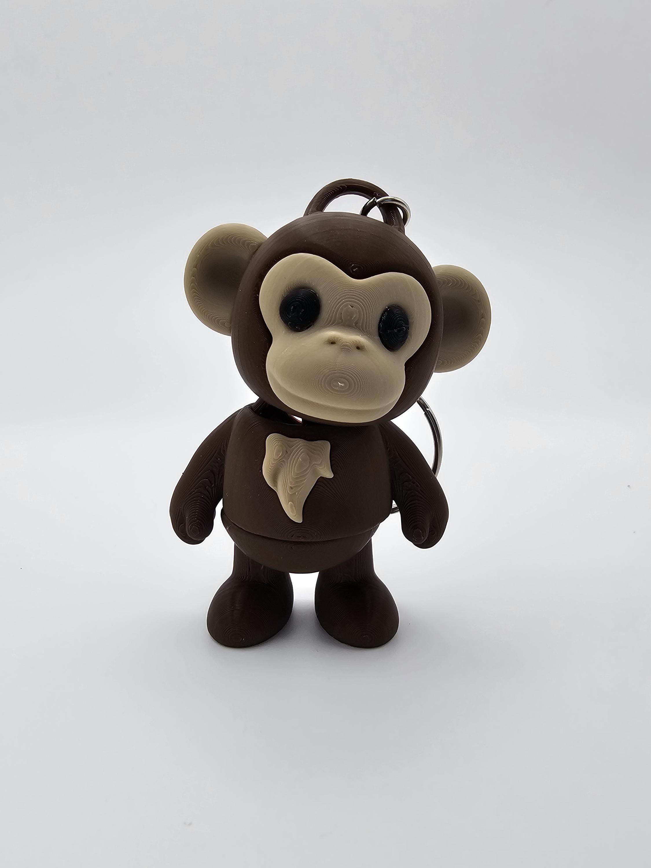 Monkey Keychain | 3D Printed Monkey - Etsy