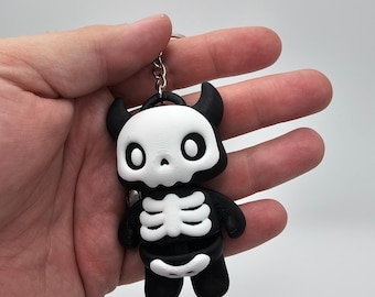 Flexi Skeleton Demon Keychain – Articulated Halloween Toy