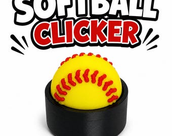 Juguetes antiestrés Softball Clicker - Recuerdos para fiestas deportivas, regalos para equipos