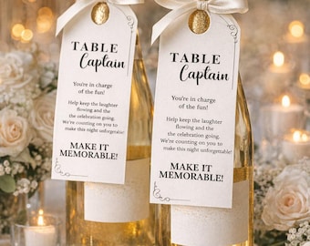 Hochzeit Tischkapitän Flaschenetiketten / Cricut & Silhouette – Hochzeitsspiel – Digitaler Download