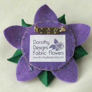Mardi Gras Felt Flower Pin with Vintage White and Gold Fleur de Lys Button and Beads Handmade Boutonniere image 4