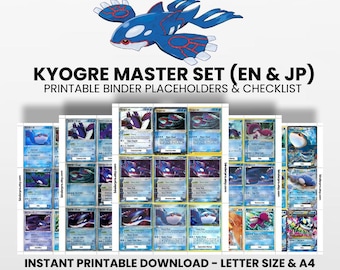 kyo.chin様 オーダーページ Kyogre (english & Japanese) Master Set With Checklist | Pokémon