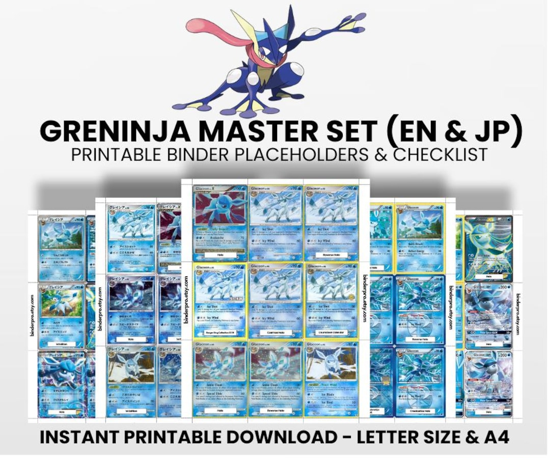Greninja (english & Japanese) Master Set With Checklist | Pokémon