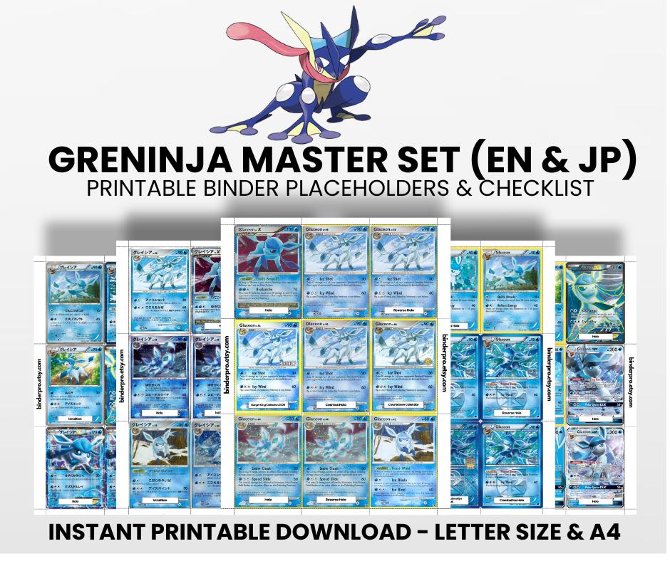 Greninja (english & Japanese) Master Set With Checklist | Pokémon