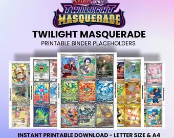 Twilight Masquerade | Pokémon Printable Placeholders for Binder