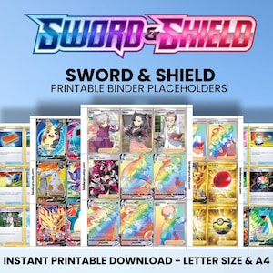 Schwert & Schild | Pokémon druckbare Platzhalter für Sammelmappe