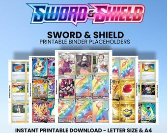 Sword & Shield | Pokémon Printable Placeholders for Binder