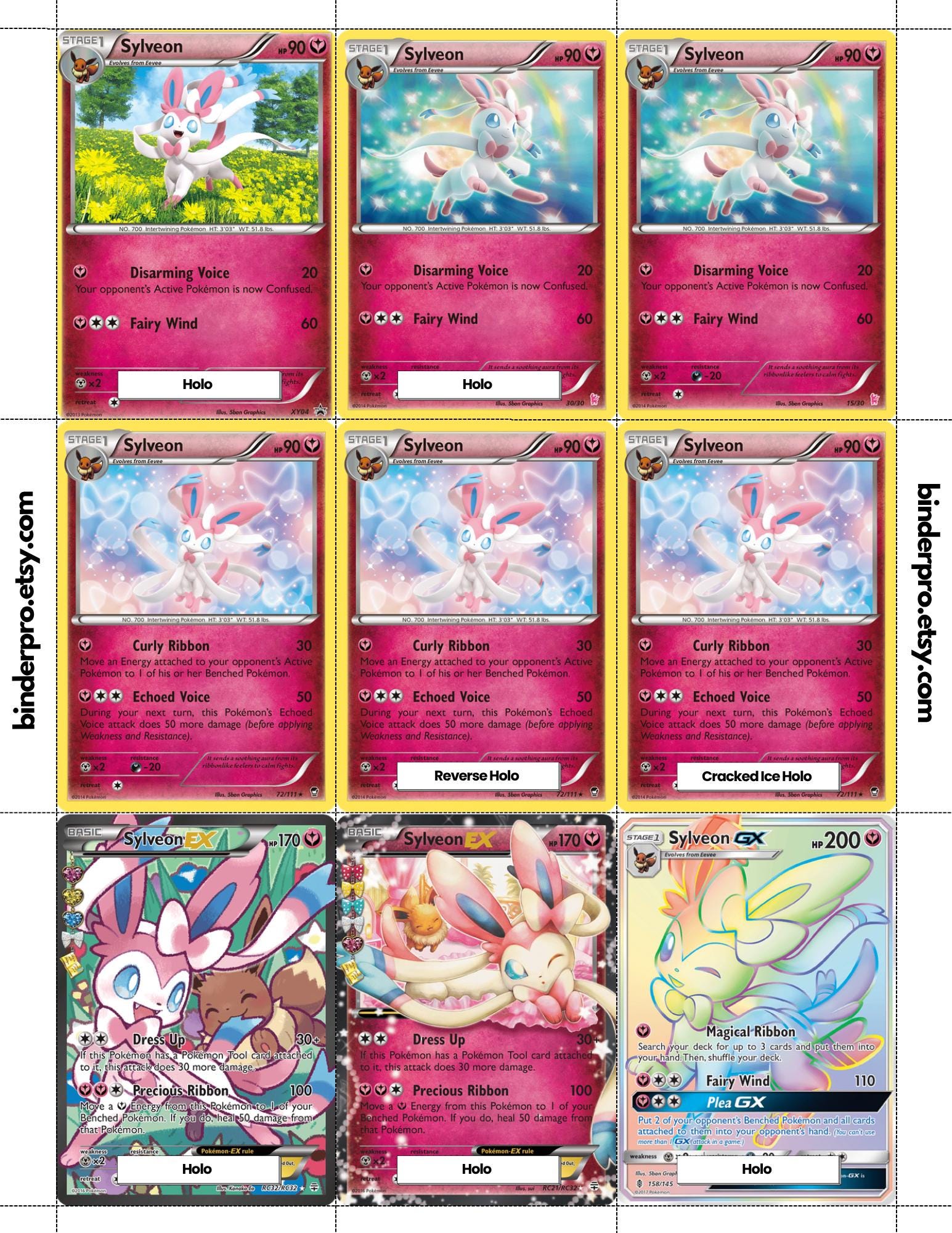 Sylveon (english & Japanese) Master Set With Checklist | Pokémon