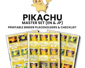 Pikachu (english & Japanese) Master Set With Checklist | Pokémon