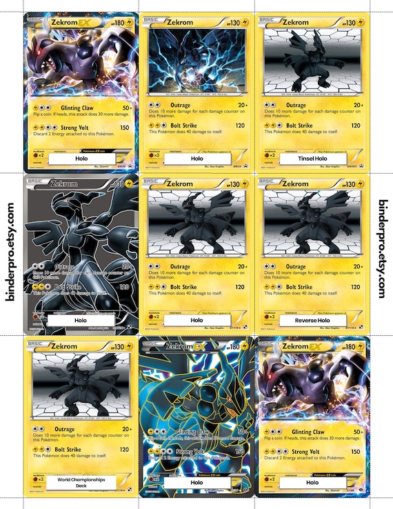 Zekrom (english & Japanese) Master Set With Checklist | Pokémon