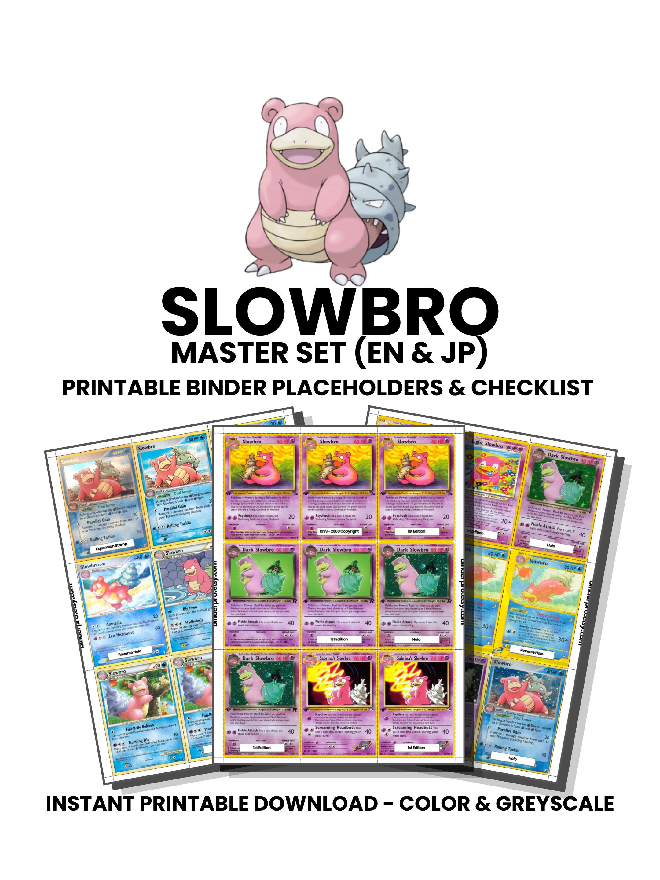 Slowbro (english & Japanese) Master Set With Checklist | Pokémon