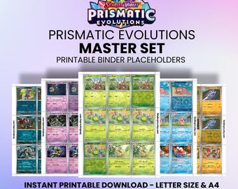 Prismatic Evolutions - Master Set | Pokémon Printable Placeholders for Binder
