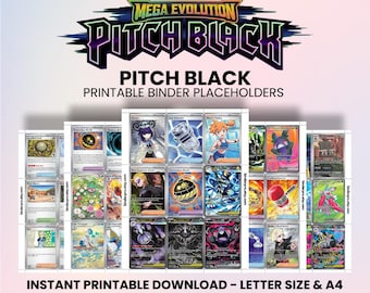 Pitch Black | Pokémon Printable Placeholders for Binder