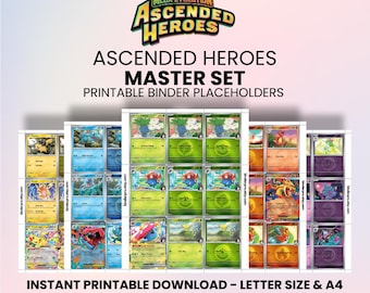 Ascended Heroes - Master Set | Pokémon Printable Placeholders for Binder