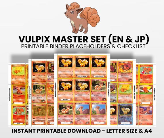 pokemon card english sets Pokmon TCG - Base Set Vulpix (english & Japanese) Master