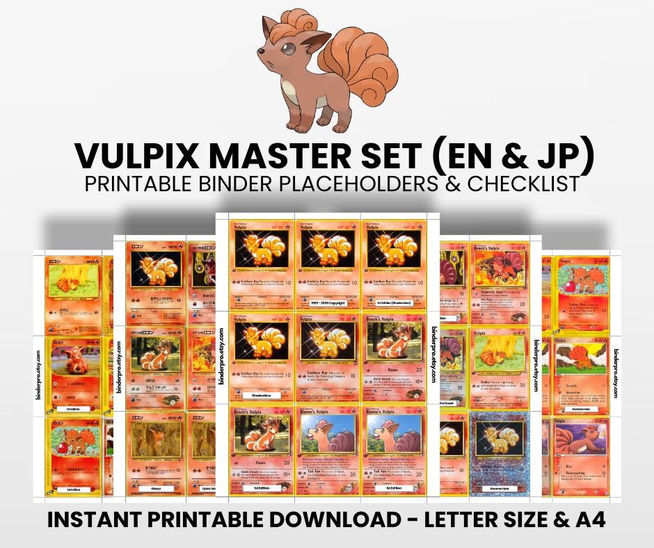 Vulpix Binder - Etsy Vulpix Binder - Etsy