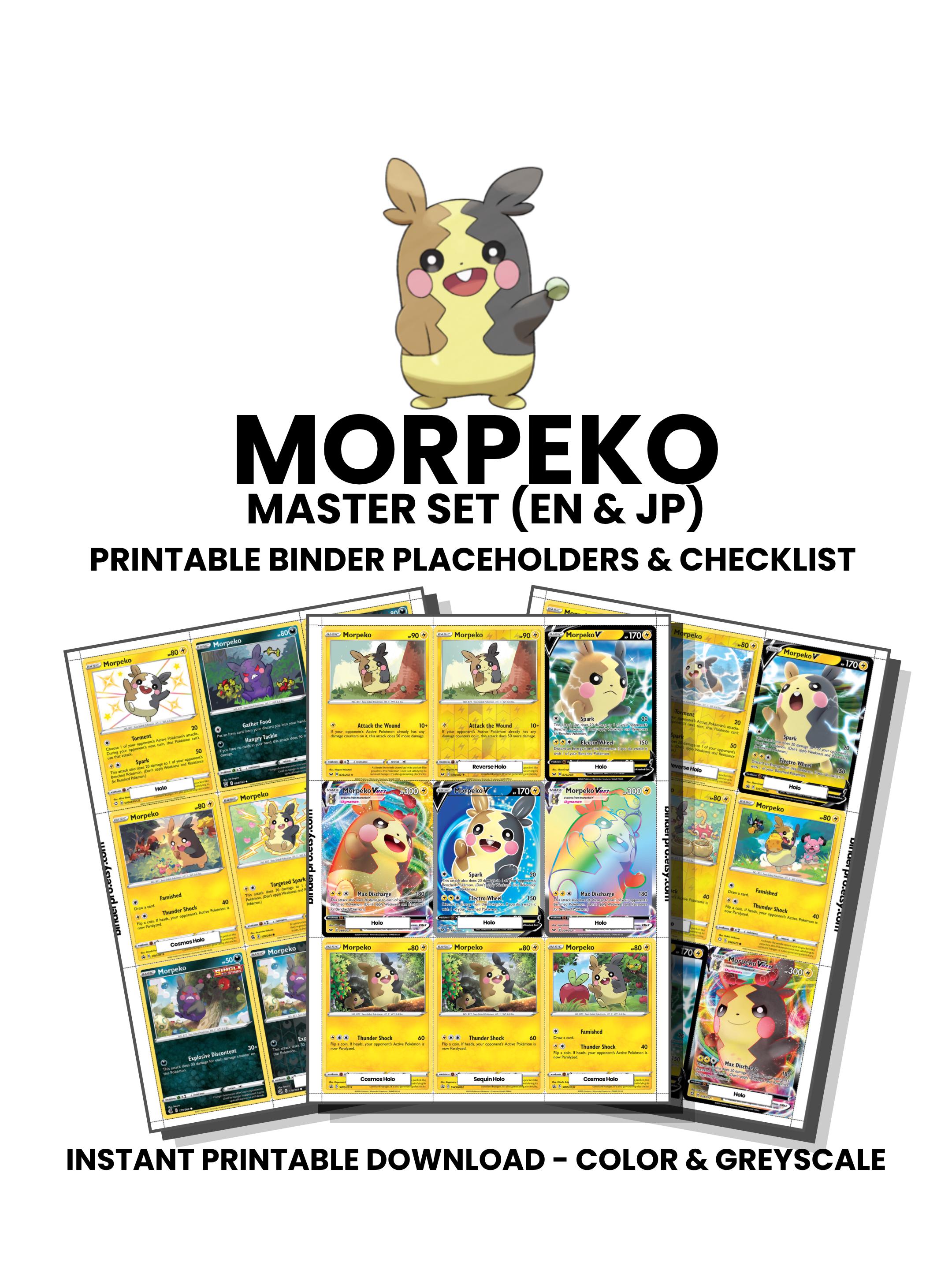 Morpeko (english & Japanese) Master Set With Checklist | Pokémon