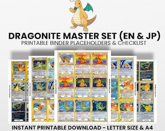Dragonite (english & Japanese) Master Set With Checklist | Pokémon