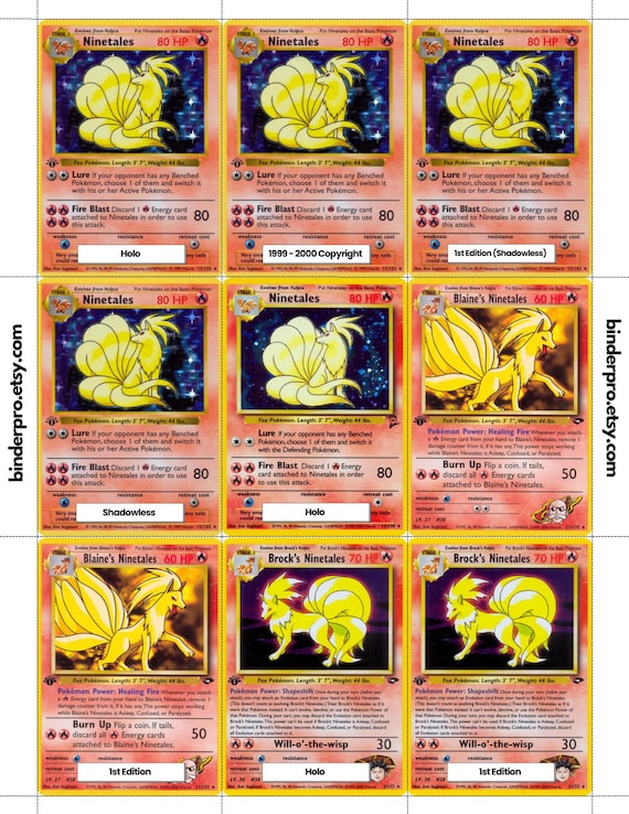 Ninetales (english & Japanese) Master Set With Checklist | Pokémon