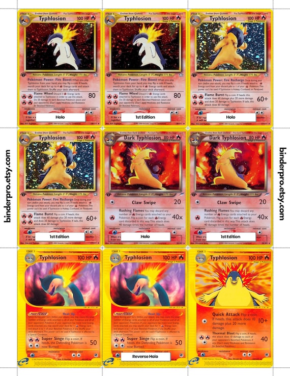 d*4様 ポケモンカード Typhlosion 英語版 Typhlosion (english & Japanese) Master Set With Checklist