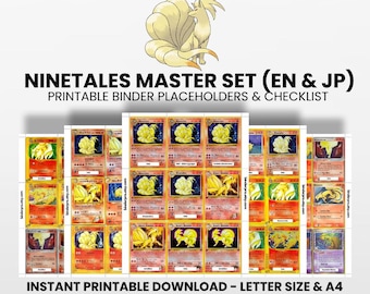 Ninetales (english & Japanese) Master Set With Checklist | Pokémon
