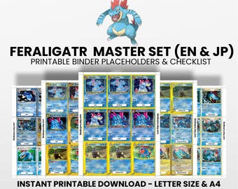 Feraligatr (english & Japanese) Master Set With Checklist
