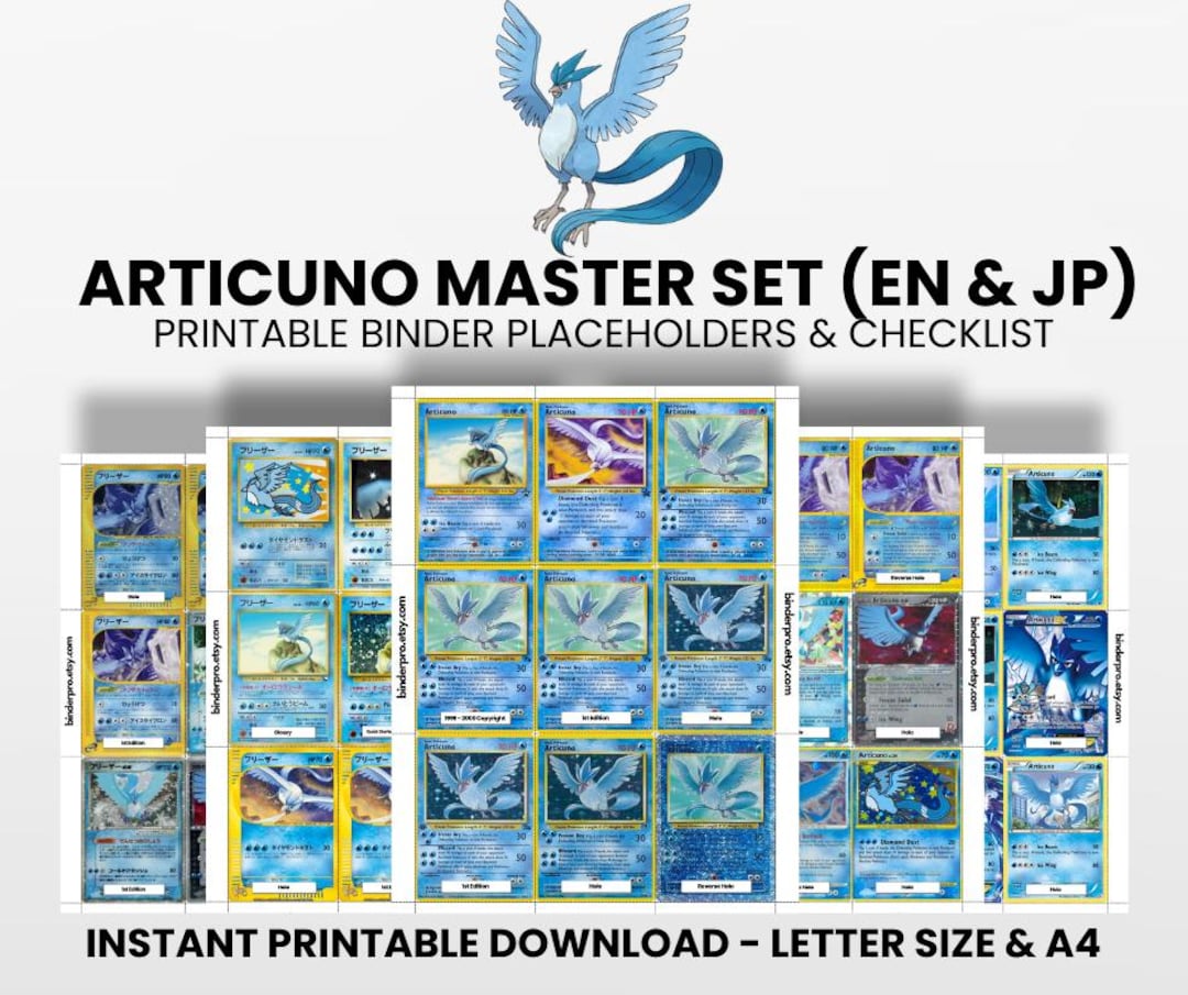 PokemonCardまとめ売り Articuno (english & Japanese) Master Set With Checklist | Pokémon