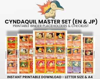 Typhlosion (english & Japanese) Master Set With Checklist