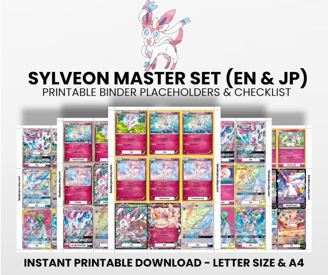 Sylveon (english & Japanese) Master Set With Checklist | Pokémon