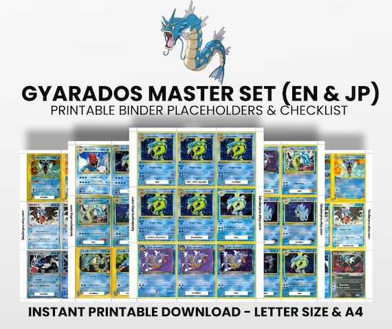 gyarados card binder Updated Gyarados binder : r/PokemonTCG
