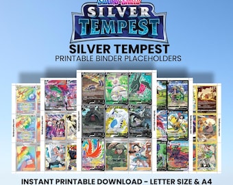 Silver Tempest | Pokémon Printable Placeholders for Binder - Etsy