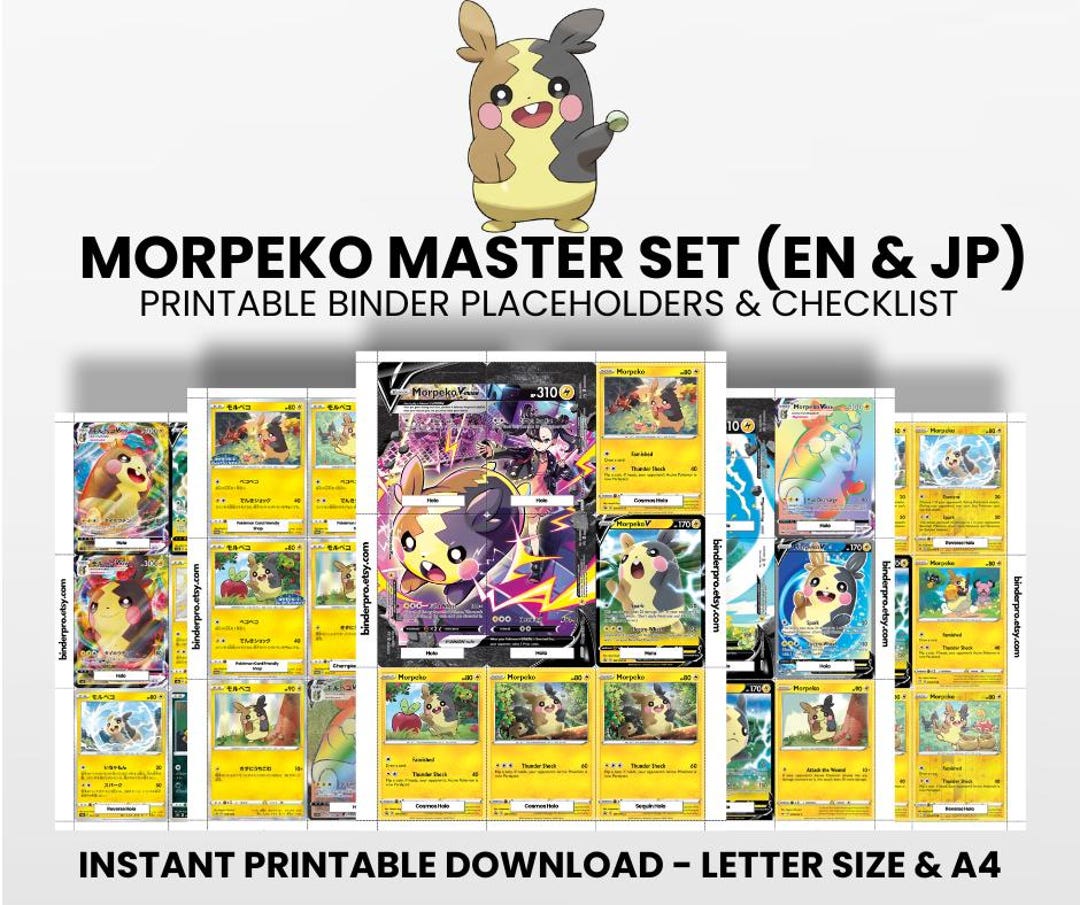 Morpeko (english & Japanese) Master Set With Checklist | Pokémon