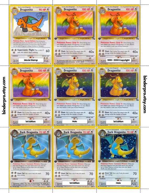 Dragonite (english & Japanese) Master Set With Checklist | Pokémon