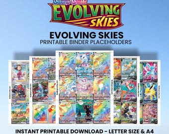 Evolving Skies | Pokémon Printable Placeholders for Binder